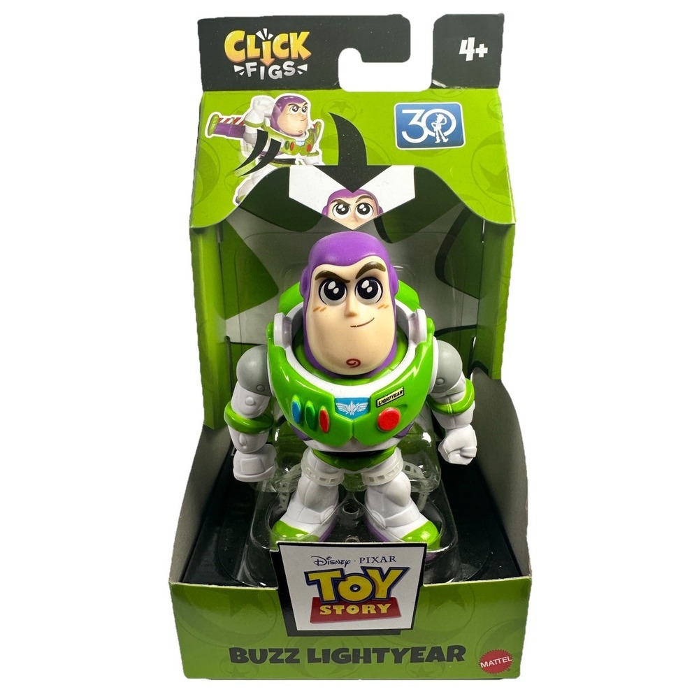 Mattel Click Figs‎ Toy Story Buzz Lightyear Green White 3.5" Action Figure New